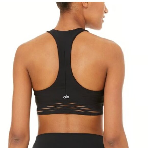 Alo Yoga Endear Sports Bra - Black - Small - Picture 3 of 8